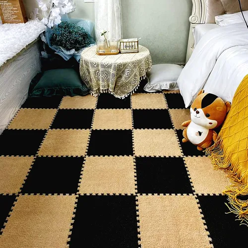 Miniatura 5 de 12 alfombrillas de juego de rompecabezas de azulejos entrelazadas de espuma EVA suave, alfombrillas protectoras para el suelo para la habitación