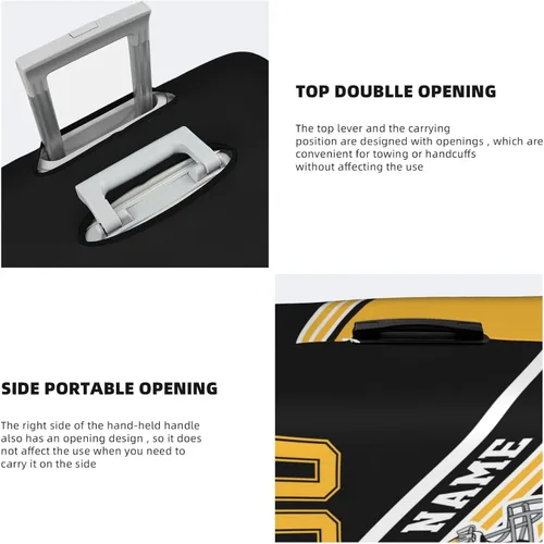 Miniatura 5 de Funda de equipaje personalizada, funda de maleta personalizada, diseña tu nombre y número, protector de equipaje elástico lavable, Pittsburgh