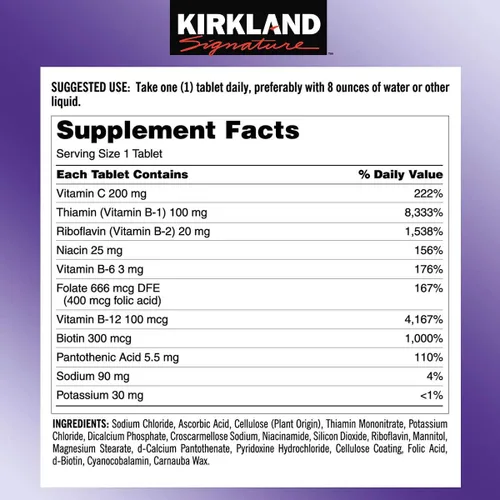 Miniatura 2 de Kirkland Signature Super B-Complex con electrolitos, 500 tabletas (paquete de 5)