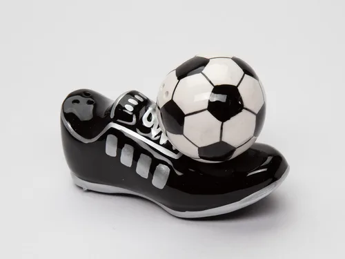 Miniatura 6 de CG - Zapatos de fútbol magnéticos con salero y pimentero, negro, 4 1/2 pulgadas x 1 3/4 pulgadas x 3 pulgadas de alto (SS-CG-10466)