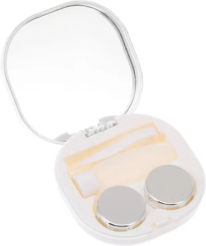 Miniatura 6 de Healifty Estuche para lentes de contacto portátil Kit de viaje para lentes de contacto con espejo y pinza de espejo, botella de solución