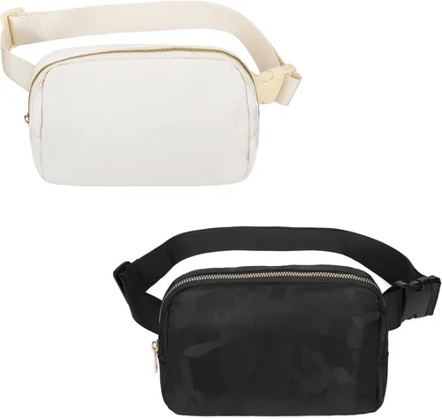 Miniatura 48 de VOROLO Riñonera para mujeres y hombres, bolsa cruzada, bolsa de cinturón con correa ajustable, Rosa, 5,6 pulg.