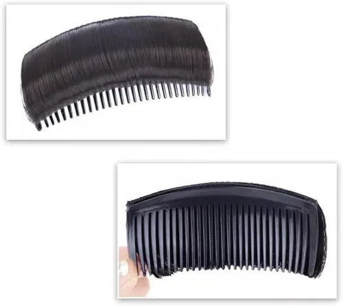 Miniatura 4 de Peluca esponjosa almohadilla para el cabello moño invisible con clip de pelo falso Bump It Up Volumen Base de cabello Insertar accesorios