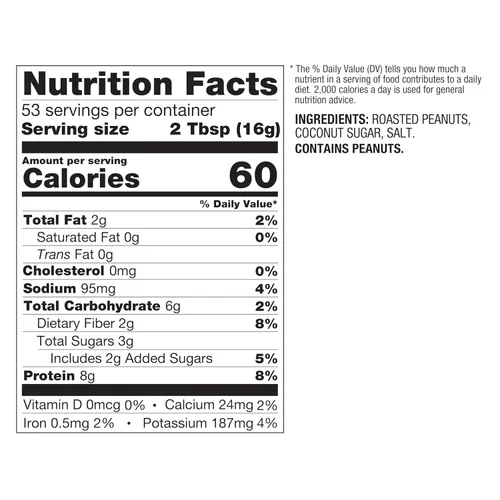 Miniatura 2 de PBfit Mantequilla de maní clásica en polvo de 30 onzas, mantequilla de maní en polvo para untar de maní tostado real, 0.28 oz de proteína 8% DV, sin