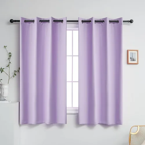 Miniatura 11 de YGO - Cortinas verdes de 183 cm de ancho por 213 cm de largo para dormitorio - Cortinas opacas con ojales en la parte superior, extra anchas