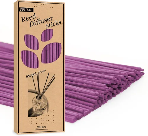 Miniatura 15 de VFULIE 100 varillas difusoras de varillas de 10 pulgadas, varillas de madera de ratán natural de 10 pulgadas, repuesto para fragancia aromática