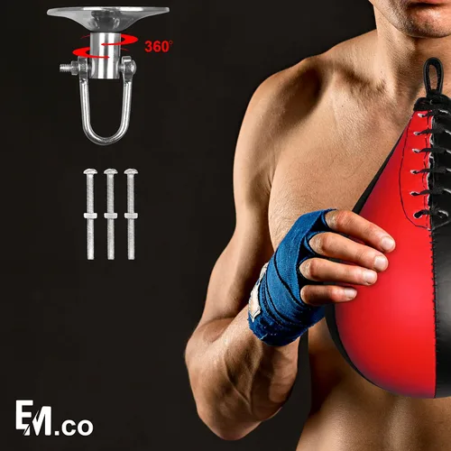 Miniatura 7 de Boxing Speed Bag - Saco de boxeo de velocidad con giro resistente, bolsas de boxeo de cuero duraderas ideales para entrenamiento de reflejos, pelota