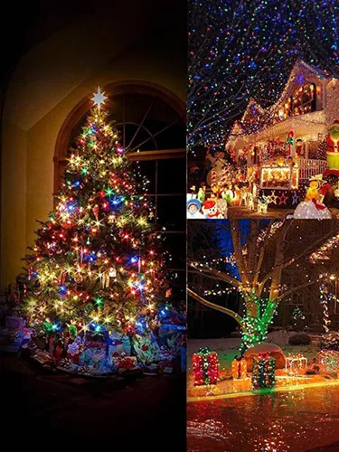 Miniatura 8 de Twinkle Star Luces de Navidad para Exteriores a Batería 50 LED Mini Cadena de Luces con 8 Modos, 16 pies Luces de Hadas Impermeables para Jardín