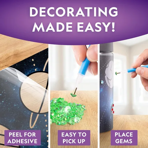 Miniatura 2 de NATIONAL GEOGRAPHIC - Luz nocturna con sistema solar de pintura de diamantes, haz tu propia luz nocturna con más de 1000 gemas para decorar, kits