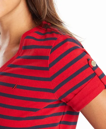 Miniatura 4 de Nautica Easy Comfort - Camiseta de algodón elástico con cuello en V para mujer
