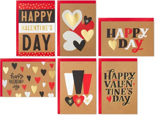 Miniatura 10 de Hallmark Surtido de tarjetas de Navidad en caja, papel kraft rústico (6 diseños, 36 tarjetas con sobres)