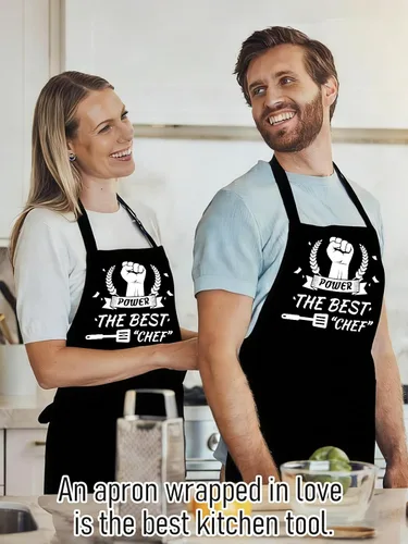 Miniatura 6 de Delantales personalizados con bolsillos, delantales de cocina para mujeres y hombres con logotipo de chef, regalos para papá, mamá, marido y amigo