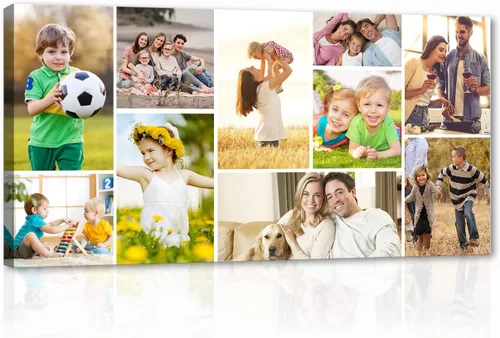 Miniatura 8 de LZIMU Lienzo de fotos de collage personalizado, arte de pared, lienzo de imágenes personalizadas, lienzo para decoración del hogar