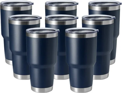 Miniatura 22 de Hasle Outfitters - Vaso de acero inoxidable de 30 onzas, taza de viaje con aislamiento al vacío de doble pared, taza de café aislada duradera, juego