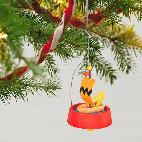 Miniatura 6 de Adorno navideño de Hallmark Keepsake 2024, la pandilla de Peanuts Super Lucy y Linus, regalos para fanáticos de Peanuts