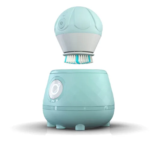 Tao Clean Ona Diamond - Cepillo facial orbital y estación de limpieza, Robin's Egg Blue, cepillo eléctrico de limpieza facial con mango ergonómico,