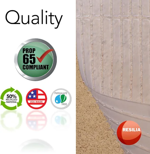 Miniatura 5 de RESILIA Deep-Pile Carpet Runner - Protector de alfombras y tapetes de vinilo plástico, protectores de piso de vinilo transparente e impermeable, 27