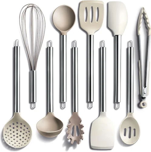 Miniatura 33 de COOK WITH COLOR Juego de utensilios de cocina de silicona, juego de utensilios de cocina, utensilios de cocina de silicona fáciles de limpiar, Rojo