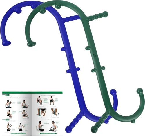 2 Pack de bastones de masaje para puntos de activación, caña para masaje de tejido profundo del cuerpo, caña manual para espalda, cuello, hombro,