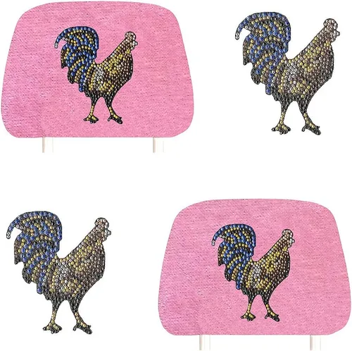 Miniatura 14 de ALLBrand Fundas universales para reposacabezas de asiento de automóvil, camión, con diamantes de imitación, color rosa, paquete de 2
