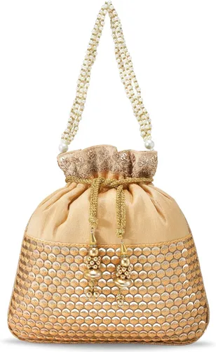 Miniatura 7 de Aheli Ethnic Potli Bag Gift for Women Handmade Purse Evening Handbags Stylish Bridal Fashion Clutch Bag Gift