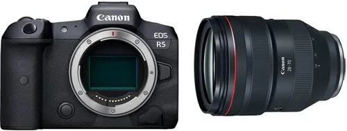Canon Cámara sin espejo EOS R5 de fotograma completo - Video 8K, sensor CMOS de fotograma completo de 45 megapíxeles, procesador de imagen DIGIC X,