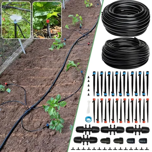Miniatura 10 de Tubo de riego por goteo de 50 pies y 1/2 pulgada, tubo de manguera de goteo principal para sistema de riego de jardines