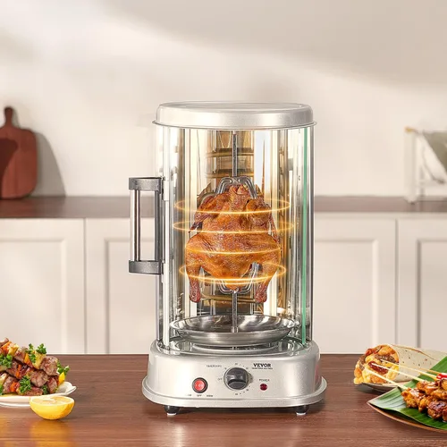 Miniatura 8 de VEVOR Shawarma - Máquina de parrilla de pollo, máquina de cocina vertical Shawarma de pollo, máquina eléctrica de acero inoxidable para asador