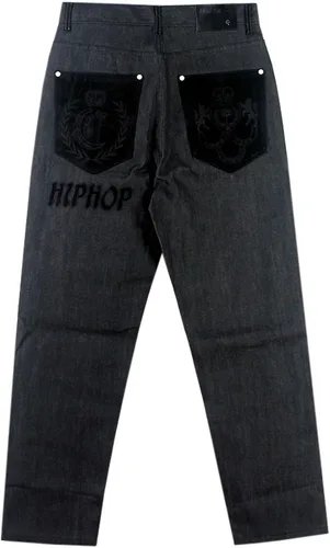 Miniatura 5 de Y2K Jeans - Pantalones de mezclilla para hombre, estilo hip hop, estilo vintage, bordados, estilo gótico, recto, holgados, pierna ancha