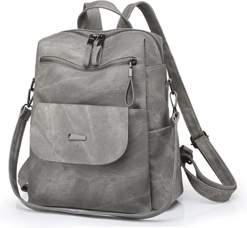 Miniatura 10 de Bolso tipo mochila para mujer, pequeño, de cuero impermeable antirrobo, bolsos de hombro para damas