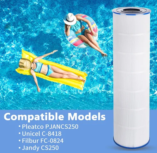 Miniatura 3 de PELLUCID Filtro de piscina compatible con Jandy CS250, Unicel C-8425, R0462500, PJANCS250, Unicel C-8418, Filbur FC-0824, cartucho de filtro de 250