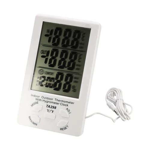 Miniatura 7 de Othmro Termómetro digital TA218D para interiores, monitor de humedad, termómetro de temperatura, termómetro digital para hogar, oficina, humidores
