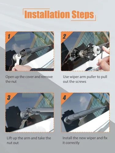 Miniatura 4 de Brazo y escobilla del limpiaparabrisas trasero, repuesto 2012-2016 para Honda CRV – Kit de repuesto del limpiaparabrisas del parabrisas trasero