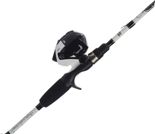 Abu Garcia Ike Dude - Combo de caña de pescar y carrete de pesca juvenil de 5 pies 6 pulgadas, caña de 2 piezas, carrete tamaño 6, posición de mango