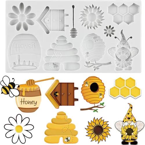 Miniatura 11 de Molde de silicona de abejorros para fondant de abeja, molde de chocolate para decoración de pasteles de azúcar, decoración de cupcakes, pasta