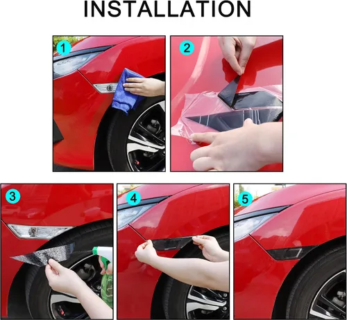 Miniatura 7 de TOMALL Película de vinilo compatible con Honda Civic Sedan Coupe Hatchback 2016-2021 marcador lateral Fender luces intermitentes tintado calcomanías