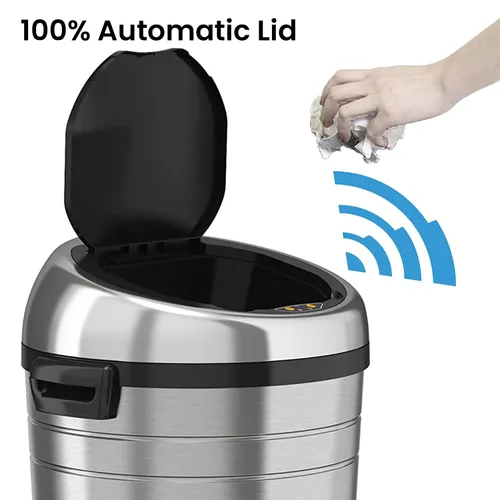 Miniatura 2 de iTouchless - Basurero de cocina con sensor automático con capacidad de 13 galones y filtro de olor