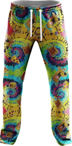 Miniatura 4 de Scooby-Doo womens 3-pc Lounge Box Set With T-shirt, Pants and Socks in Psychedelic Tiedye & Scooby Snacks Sizes S-m-l-xl