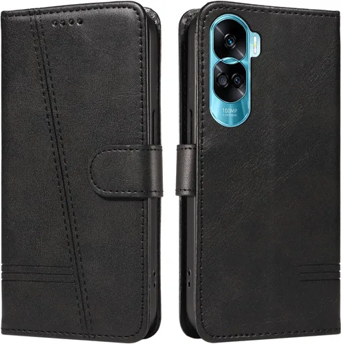 Miniatura 62 de Funda con tapa para Huawei Nova Lite 3, protección de 360 grados, a prueba de golpes, de piel sintética, con función atril y 3 ranuras