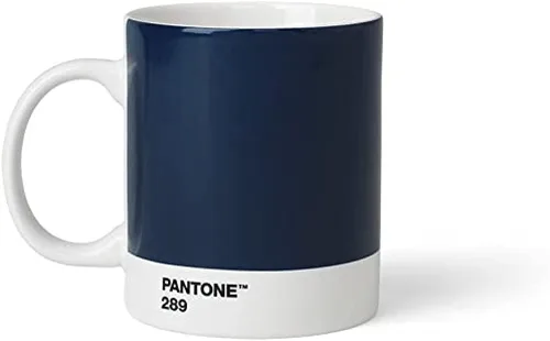 Copenhagen Design 101030289 - Taza Pantone, taza de café/té, China fina (cerámica), 375 ml, Azul oscuro, 289 C, porcelana, talla única