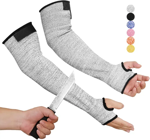 Miniatura 10 de Mangas de brazo resistentes a cortes para hombres y mujeres, protectores de brazo para piel fina y moretones para jardinería, agricultura, patio
