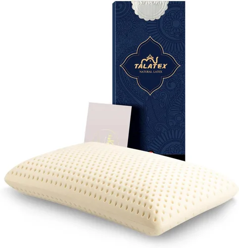 Talalay - Almohada de látex 100 % natural de alta calidad, ayuda a aliviar la presión, sin productos químicos de espuma viscoelástica, paquete