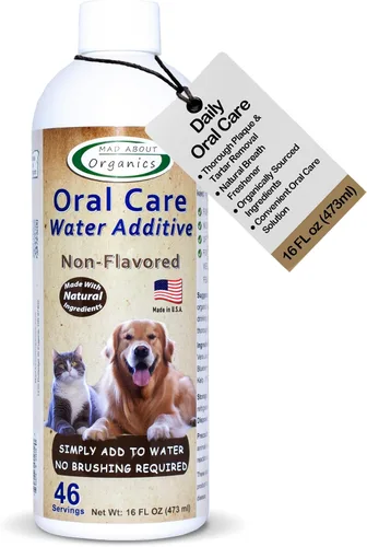 Aditivo de agua para el cuidado bucal para gatos y perros, soporte dental suave, reduce los olores del aliento, promueve la salud de las encías, sin