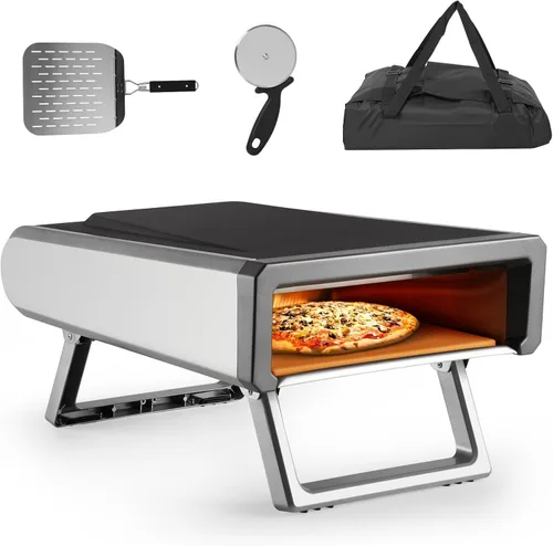 Miniatura 7 de Horno de pizza, horno de pizza de 12 pulgadas para exteriores con propano a gas y accesorios portátiles para hacer camping en el patio trasero al