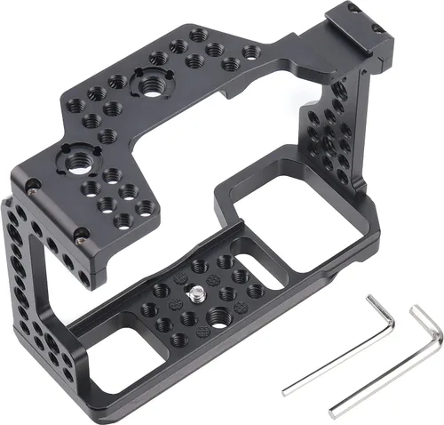 Miniatura 5 de Hersmay Jaula A7III con mango superior, jaula de cámara A9 para cámara Sony A7III / A7RIII /A9 /A7II sin espejo, múltiples orificios de tornillo