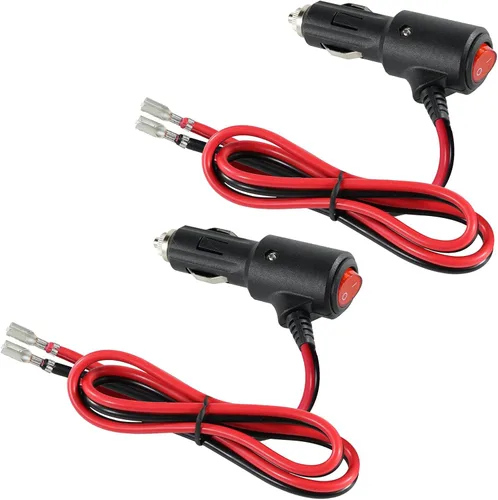 Miniatura 12 de SPARKING Enchufe de Encendedor de Cigarrillos con Fusible de 12V con Interruptor – 6 pies 16AWG con Fusible 15 amperios Enchufe Macho de Repuesto