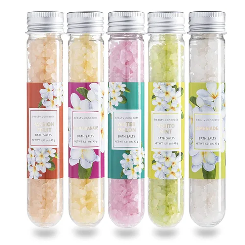 Miniatura 10 de B.C. Beauty Concepts - Sales de baño de aromaterapia - Sales de Epsom para remojar, set de spa de baño relajante, perfumado en almendra de vainilla