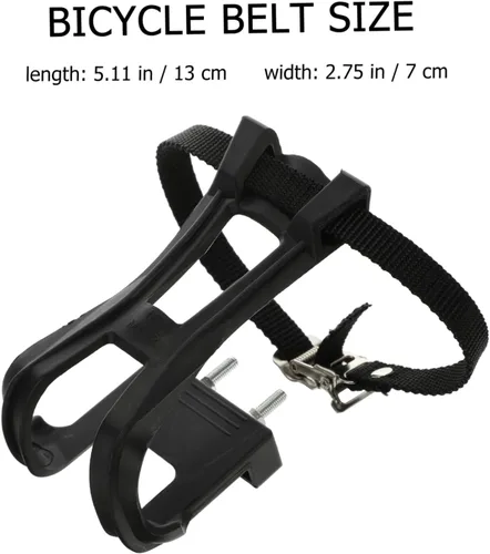 Miniatura 7 de BESPORTBLE 2 juegos de ciclismo pedal dedo dedo clip correa plástico ajustable seguridad dedo del pie clips