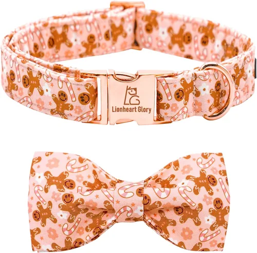 Miniatura 22 de Lionheart glory - Collares de perro de Halloween, collar de perro de otoño, lazo rosa, collar para perros pequeños, niños y niñas, calabaza, arcos