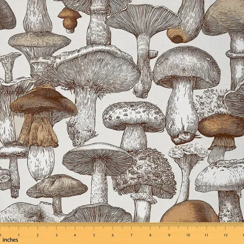Miniatura 13 de Tela decorativa de setas lindas de Feelyou por el patio, tela de tapicería de setas de dibujos animados para sillas, tela decorativa impermeable al
